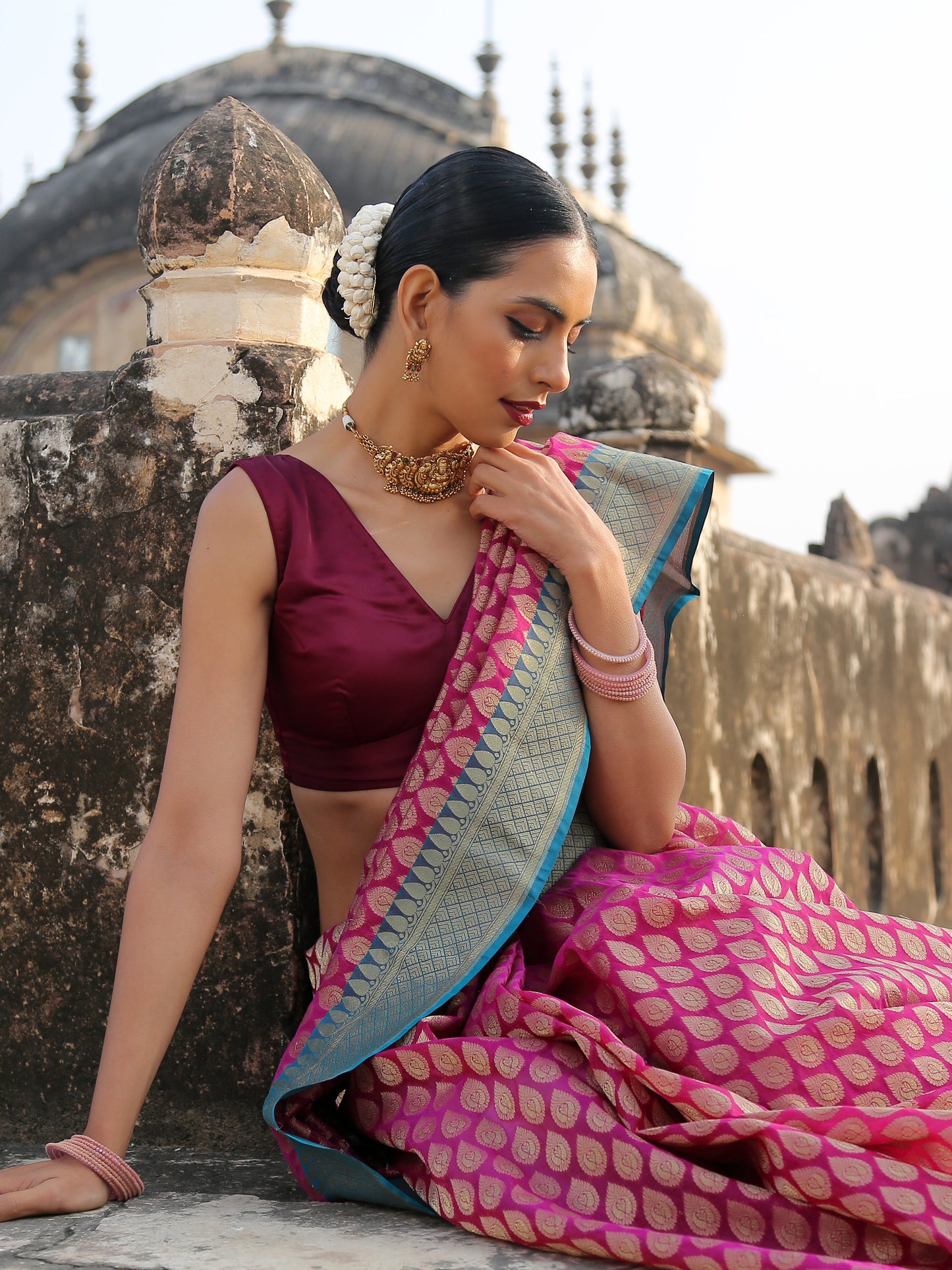 Dhiyona ST Wine Reign Blouse