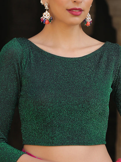 Dhiyona ST Emerald Shine Stretchy Blouse