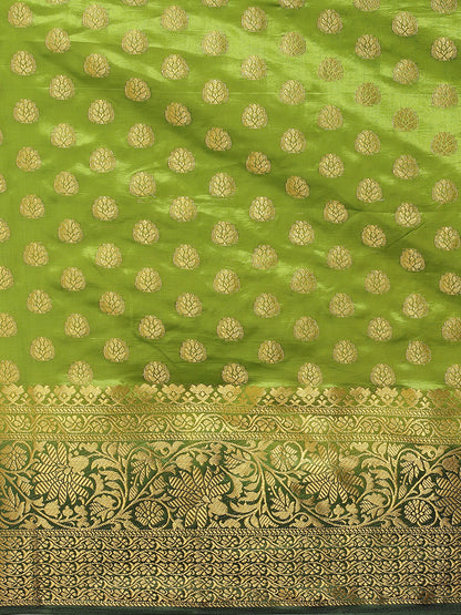 Dhiyona RV Women's Banarasi Cotton Silk With Zari weaving Saree  ( KVD1000 )