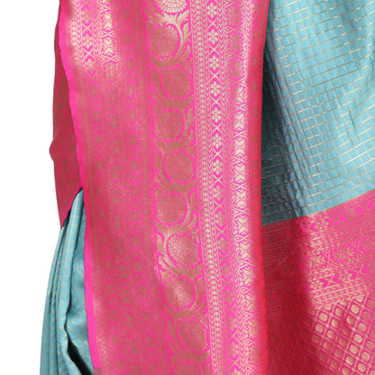 Dhiyona RV Women's Banarasi Cotton Silk With Zari weaving Saree  ( KVD1009 )