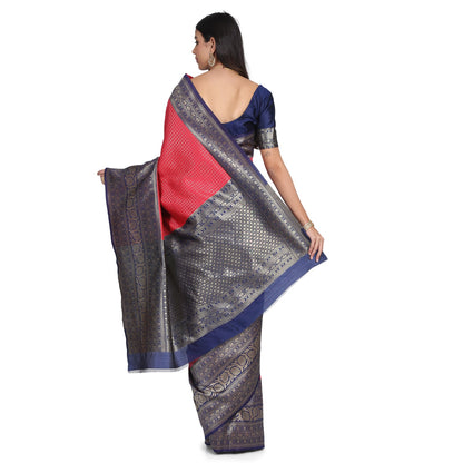 Dhiyona RV Women's Banarasi Cotton Silk With Zari weaving Saree  ( KVD1010 )