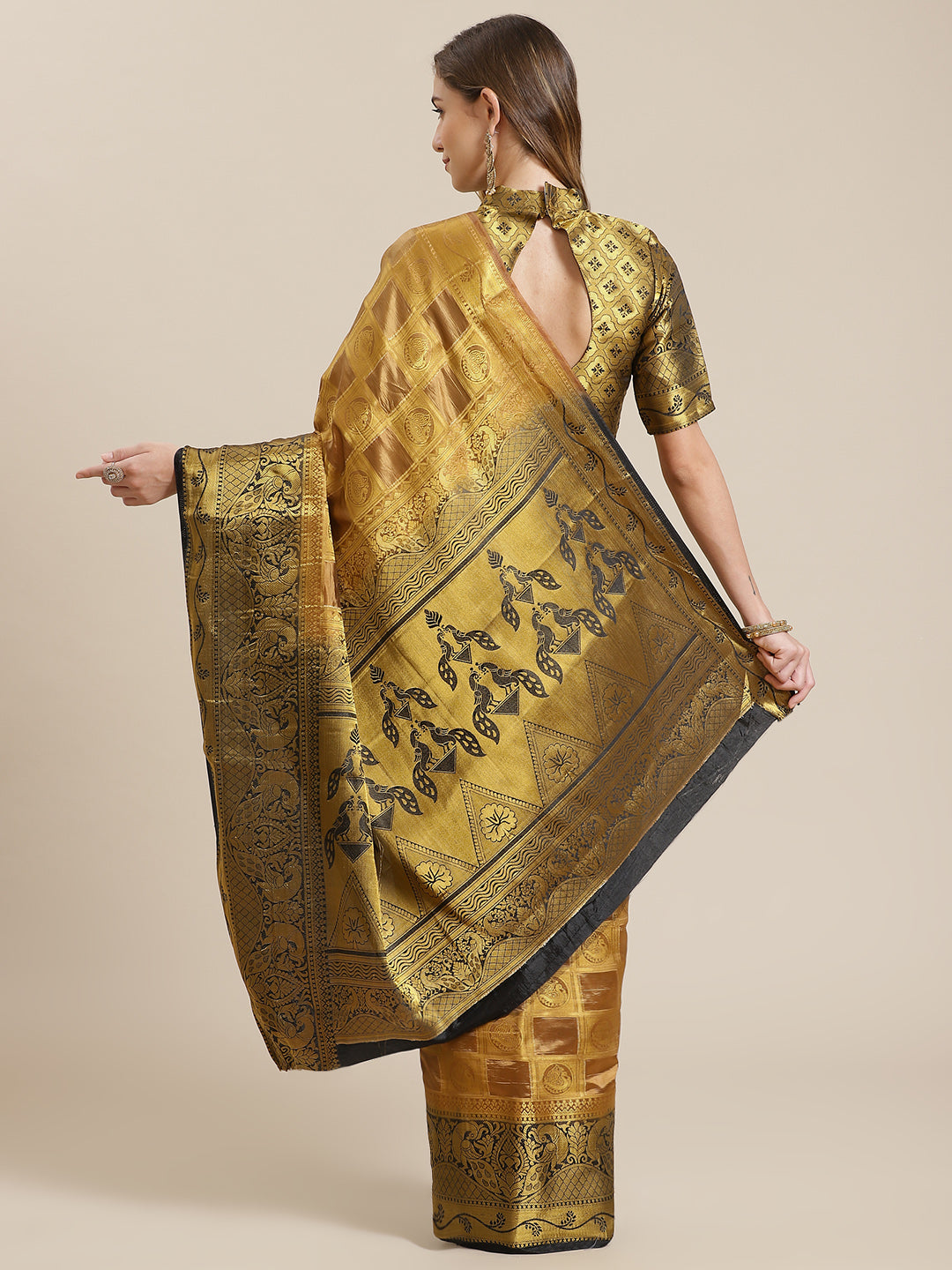 Dhiyona RV Women's Banarasi Silk With Jacquard Print Saree  ( KVD1141 )