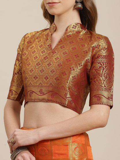 Dhiyona RV Women's Banarasi Silk With Jacquard Print Saree  ( KVD1143 )