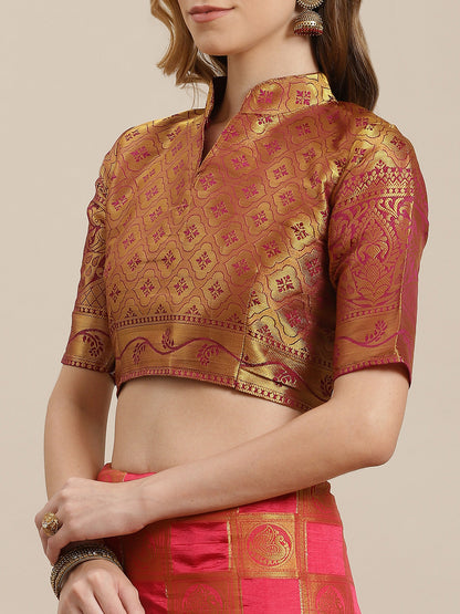 Dhiyona RV Women's Banarasi Silk With Jacquard Print Saree  ( KVD1144 )