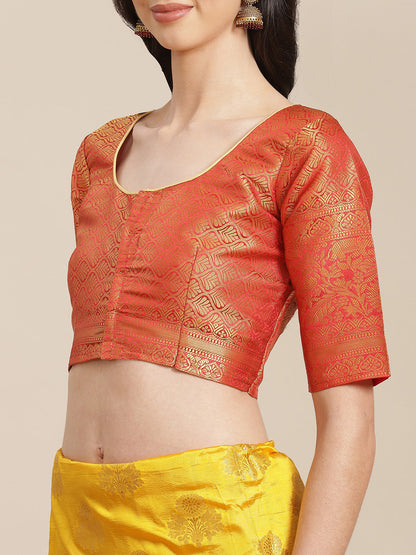 Dhiyona RV Women's Banarasi Silk With Jacquard Print Saree  ( KVD1297 )