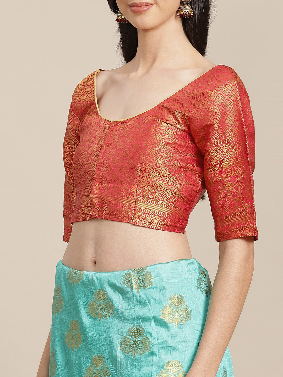 Dhiyona RV Women's Banarasi Silk With Jacquard Print Saree  ( KVD1299 )