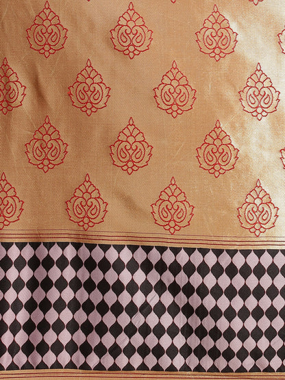 Dhiyona RV Women's Banarasi Silk With Silver Zari Weaving Saree  ( KVD1376 )