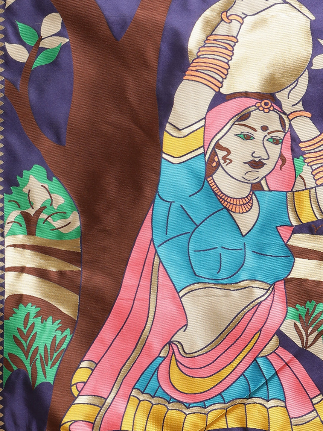 Dhiyona RV Women's Banarasi Jacquard With Zari Weaving And Printed Saree  ( KVD1439 )