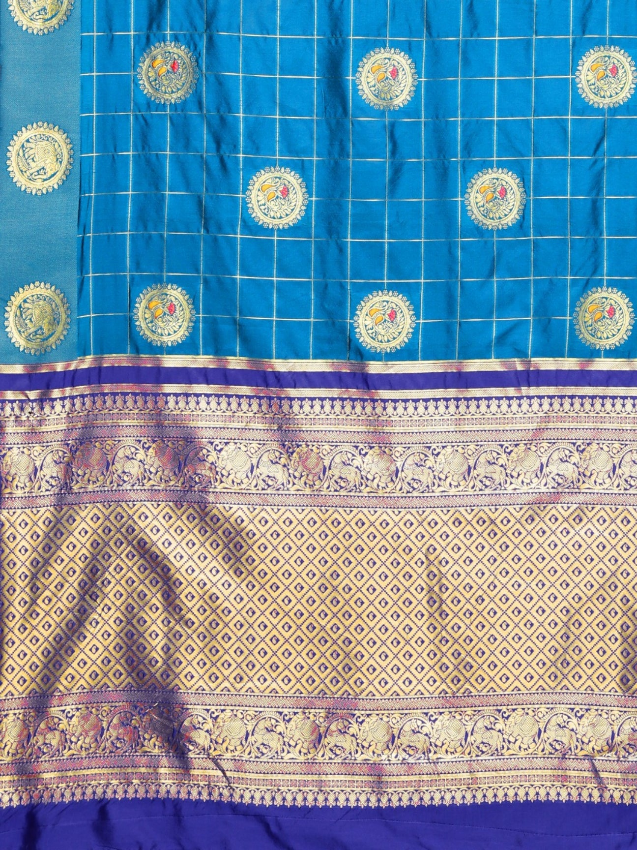 Dhiyona RV Women's Banarasi Cotton Silk With Zari weaving  Saree  ( KVD908 )