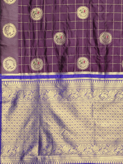 Dhiyona RV Women's Banarasi Cotton Silk With Zari weaving  Saree  ( KVD909 )