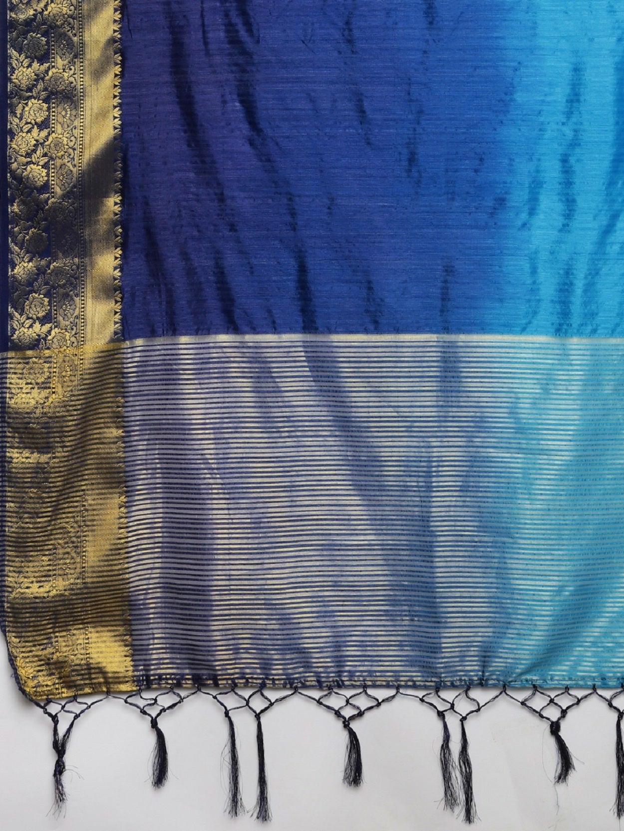 Dhiyona RV Women's Banarasi Silk With Silver and Golden Jacquard Print Saree  ( KVD916 )
