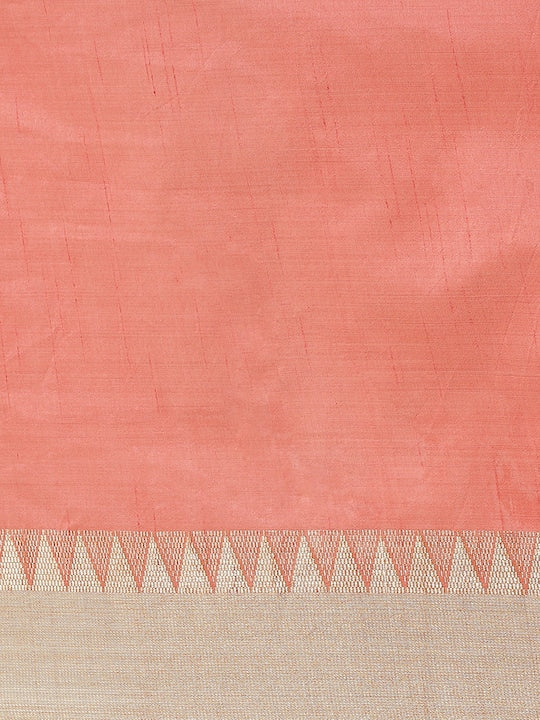 Dhiyona RV Women's Assam Silk With Golden Broad Border Saree  ( KVD987 )