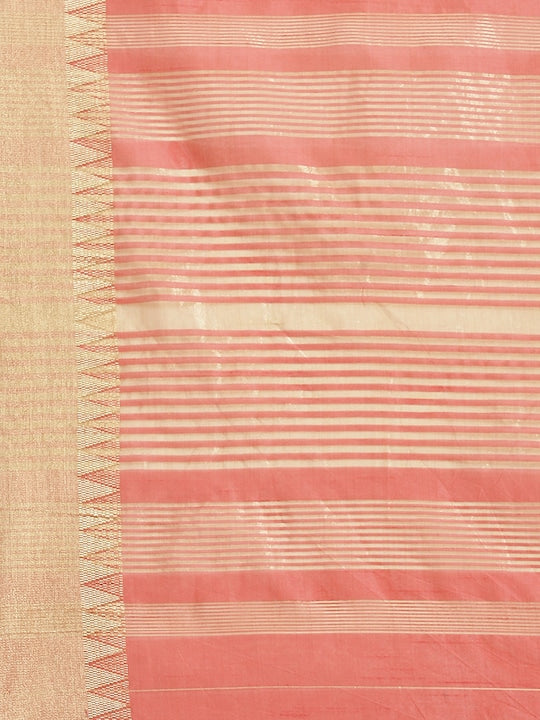 Dhiyona RV Women's Assam Silk With Golden Broad Border Saree  ( KVD987 )