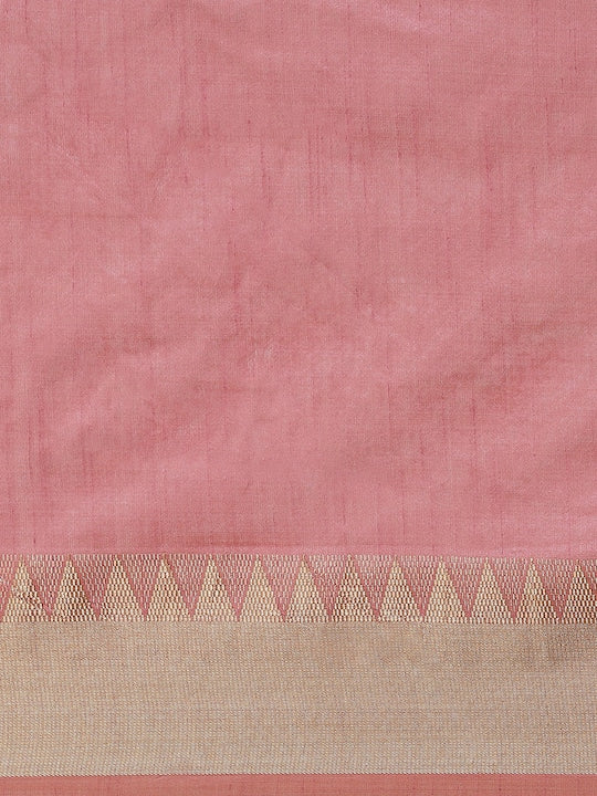 Dhiyona RV Women's Assam Silk With Golden Broad Border Saree  ( KVD989 )