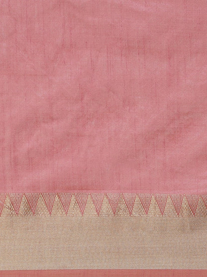 Dhiyona RV Women's Assam Silk With Golden Broad Border Saree  ( KVD989 )