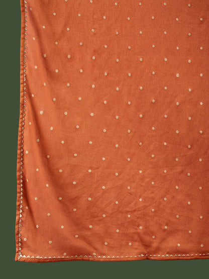 Zari Sequence Embroidered Straight Kurta & Trouser With Dupatta
