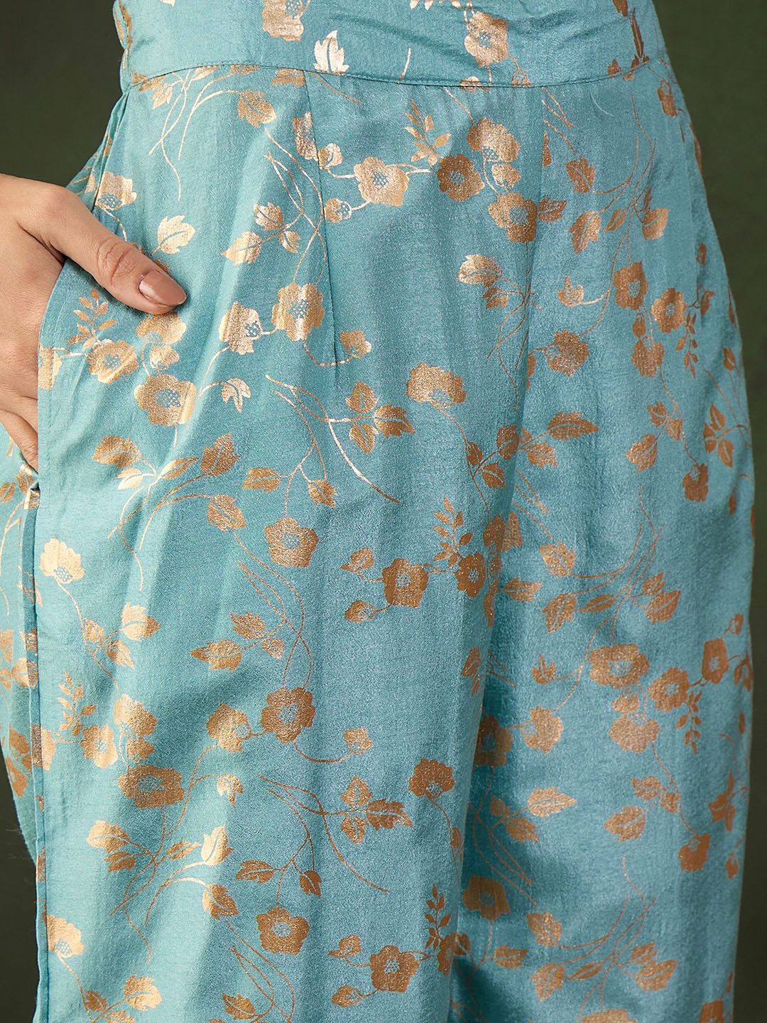 Dhiyona SN Woven Design Kurta & Palazzo With Dupatta