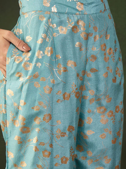 Dhiyona SN Woven Design Kurta & Palazzo With Dupatta