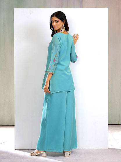 Dhiyona CH Embroidered Kurta with Plazzo