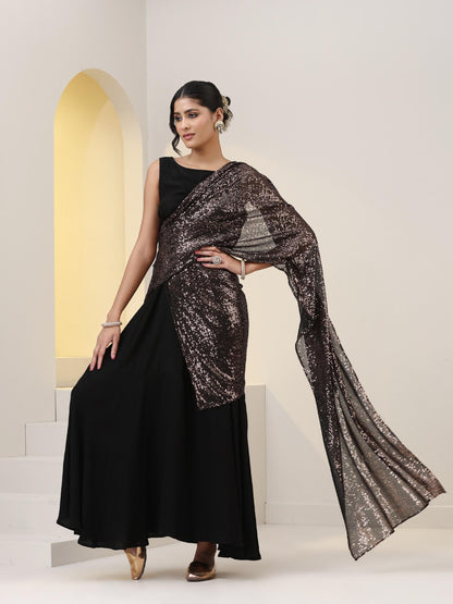 Dhiyona ST Splendour Korean Dress with Sequin Pallu