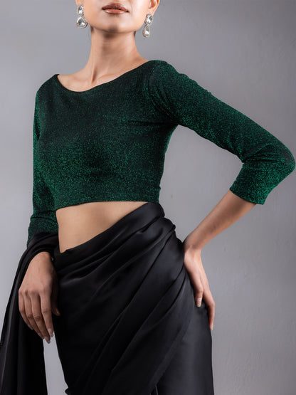 Dhiyona ST Emerald Shine Stretchy Blouse