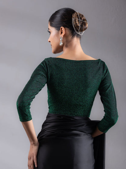 Dhiyona ST Emerald Shine Stretchy Blouse
