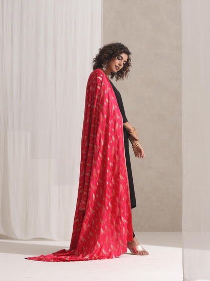 Dhiyona ST Fuchsia Bird Jacquard Dupatta