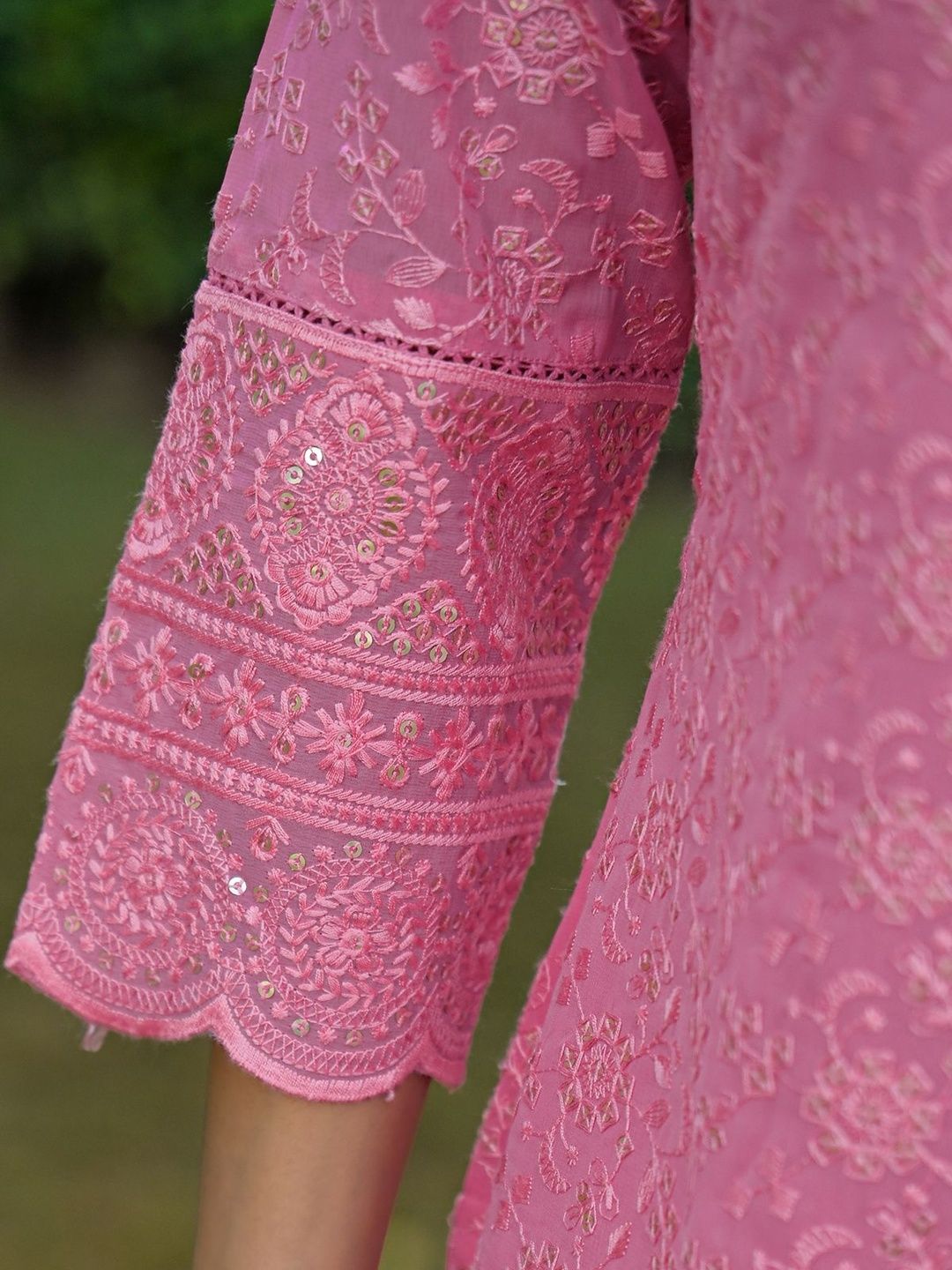 Dhiyona HOP Embroidered Kurta with Sharara & Dupatta Set