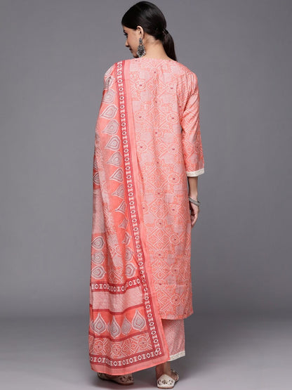 Women Ethnic Motifs Printed Regular Mirror Work Kurta with Trousers & With Dupatta