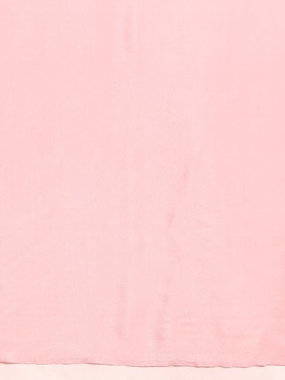 Dhiyona GR Women's Sabhya Bubblegum Pink Satin Saree