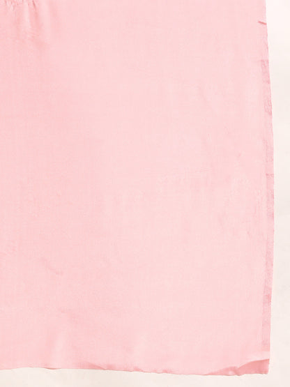 Dhiyona GR Women's Sabhya Bubblegum Pink Satin Saree