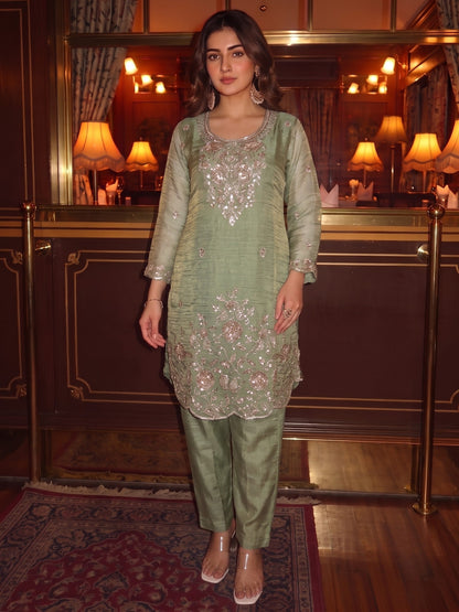 Salvi Moss Handwork Farshi Suit Set