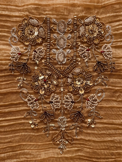 Salvi Russet Full Handwork Farshi Suit Set