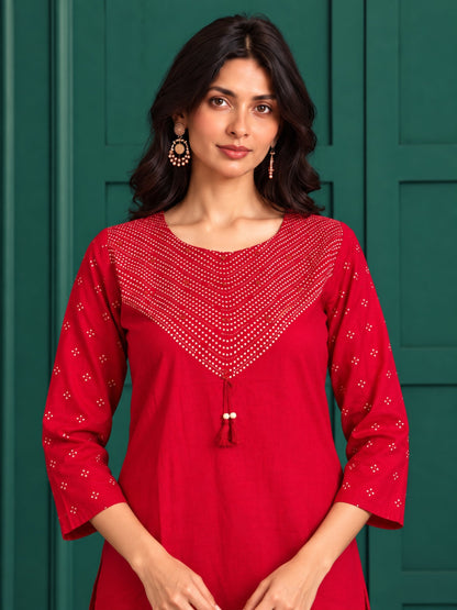 Sanjh Mandy Printed Work Suit Set