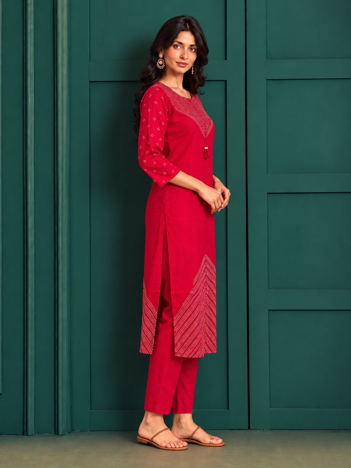 Sanjh Mandy Printed Work Suit Set