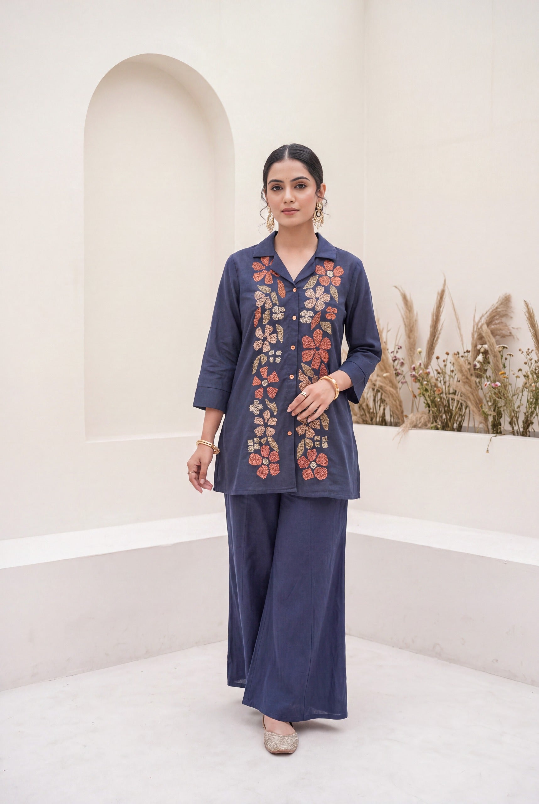 Sargi Bombay Embroidery Cotton Co-Ord Set