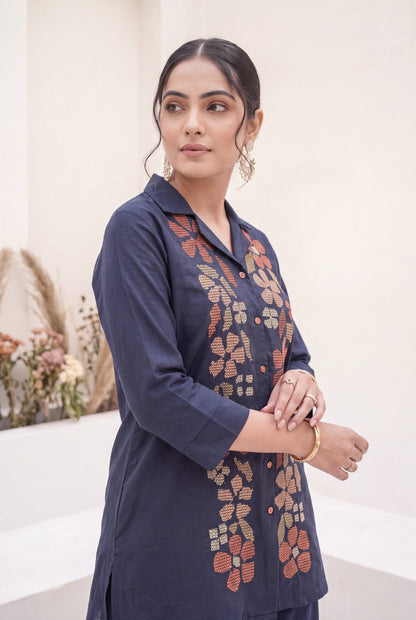 Sargi Bombay Embroidery Cotton Co-Ord Set