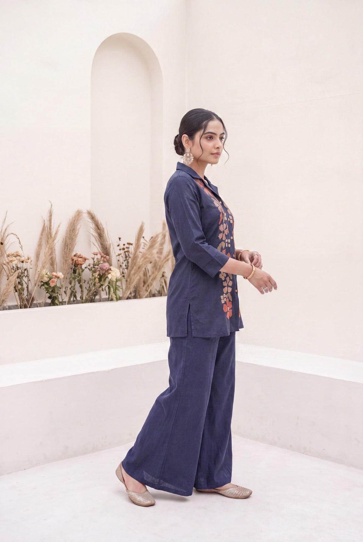 Sargi Bombay Embroidery Cotton Co-Ord Set
