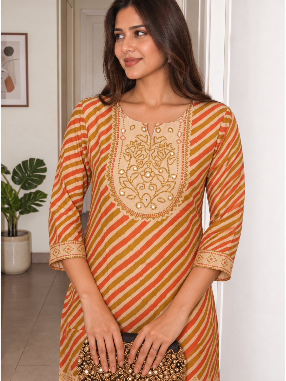 Lipi Kesar Work Farshi Co-Ord Set