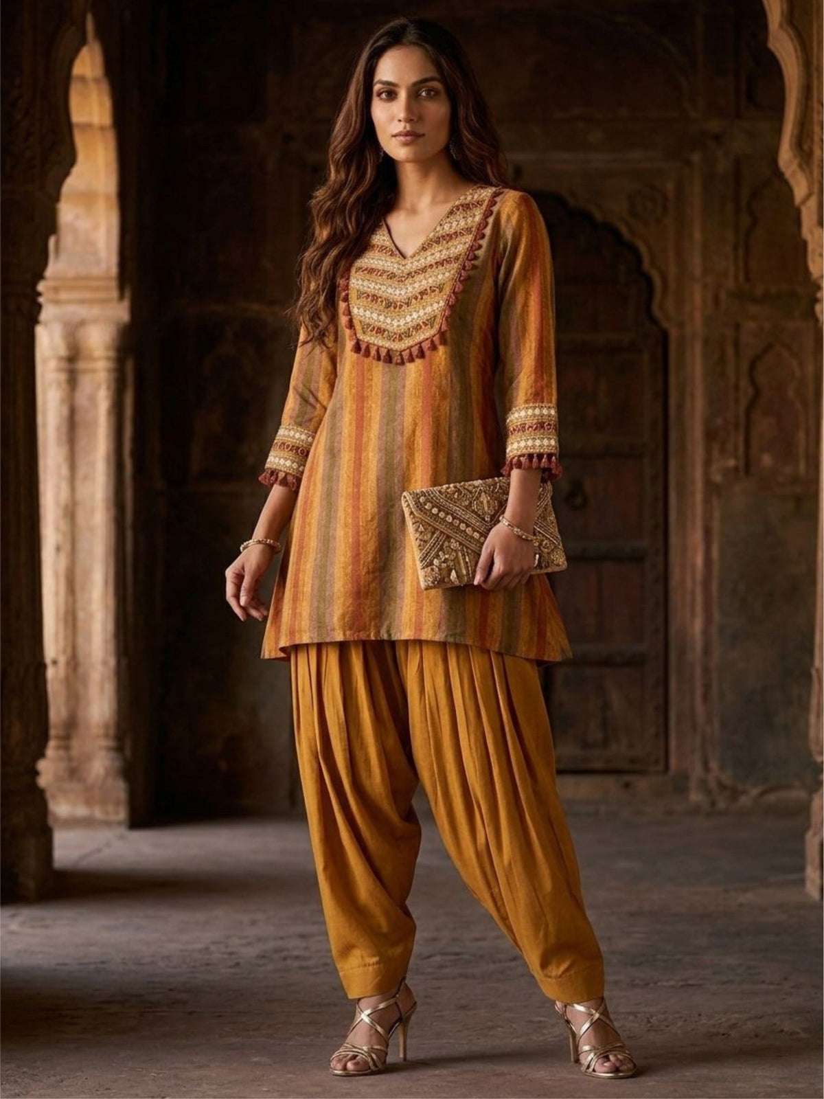 Shakti Amber Handwork Farshi Co-Ord Set