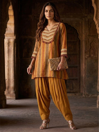 Shakti Amber Handwork Farshi Co-Ord Set