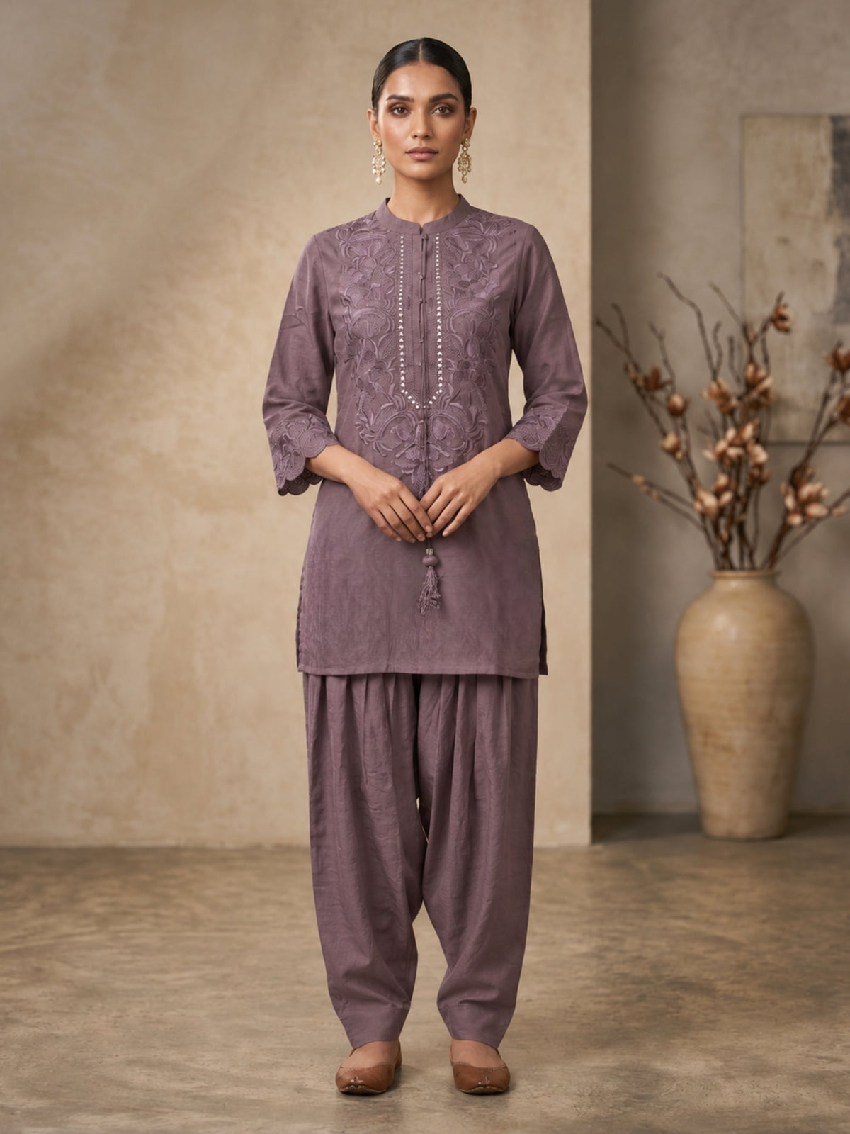 Shakti Misty Embroidery Farshi Kurta Pant set