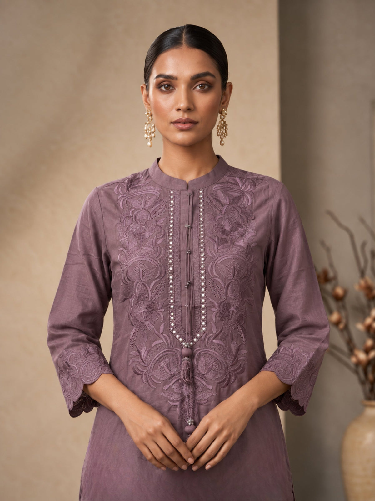 Shakti Misty Embroidery Farshi Kurta Pant set
