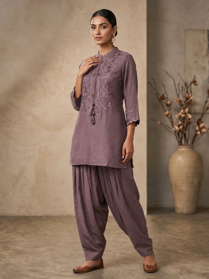 Shakti Misty Embroidery Farshi Kurta Pant set