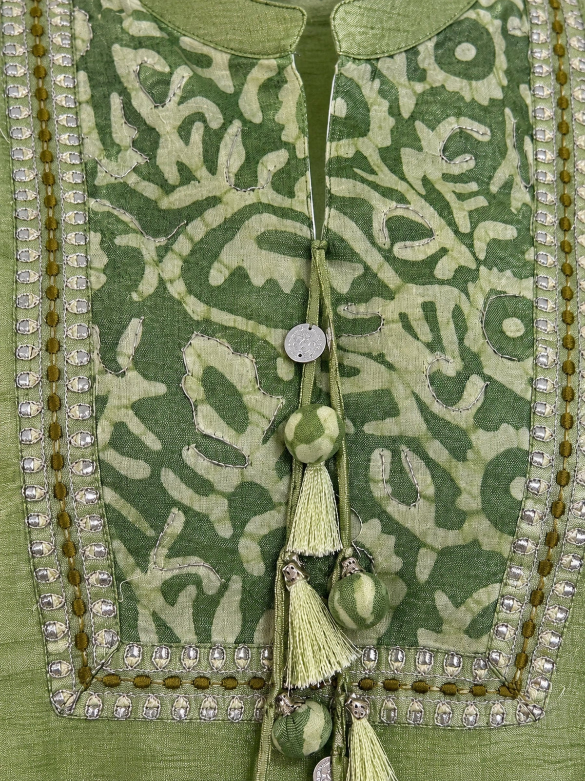 Shakti Moss Work Pemium Farshi Co-Ord Set