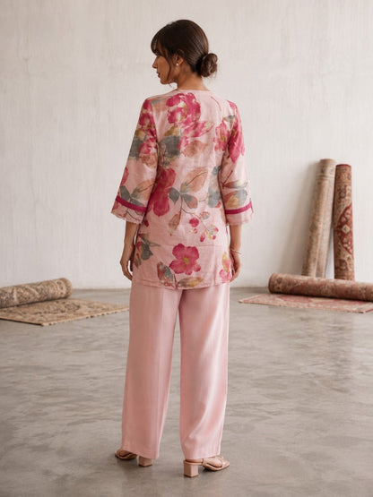 Shura Rose Cotton Farshi Set