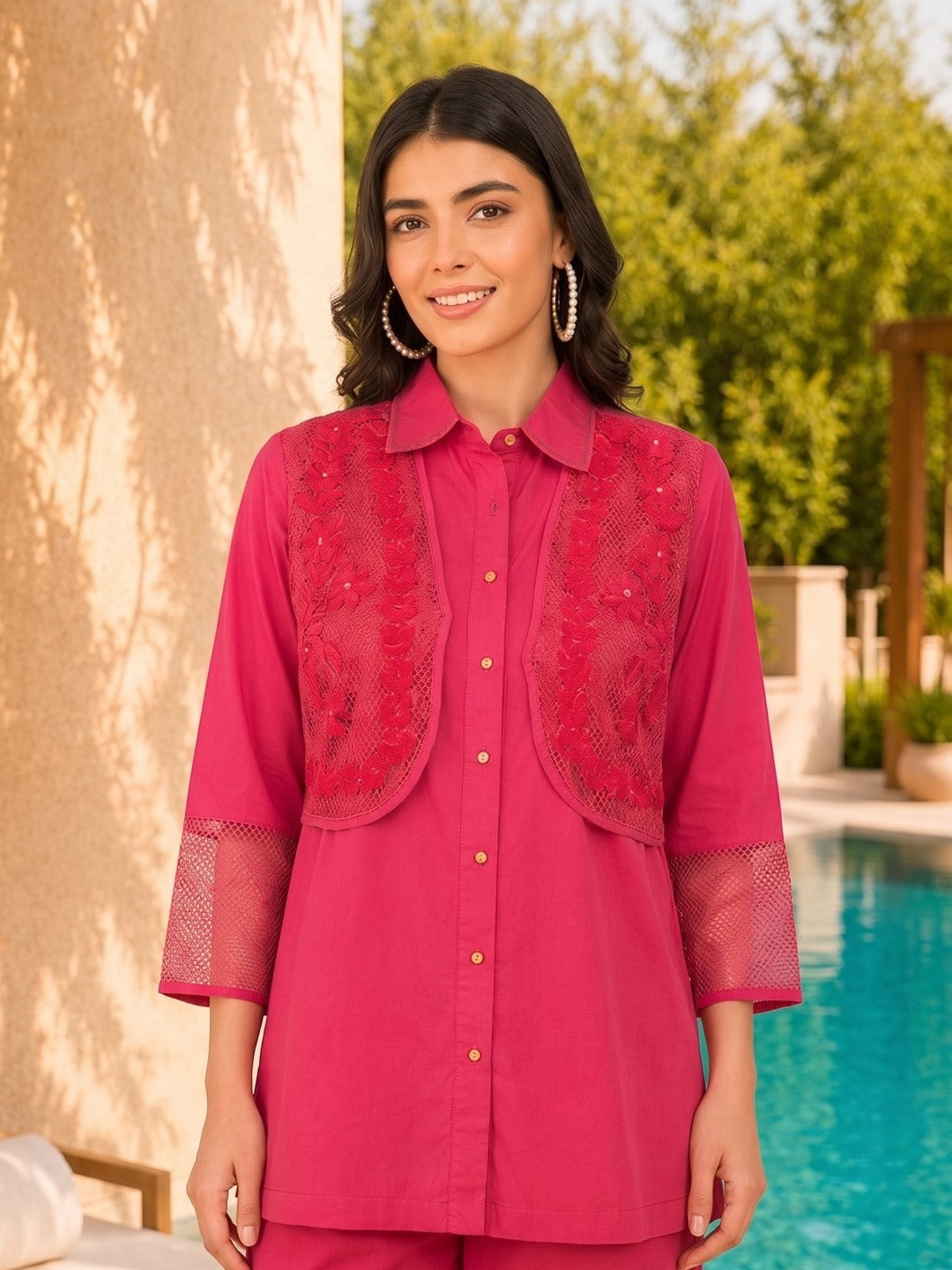 Slopi Rose Jacket Cotton Co-Ord Set