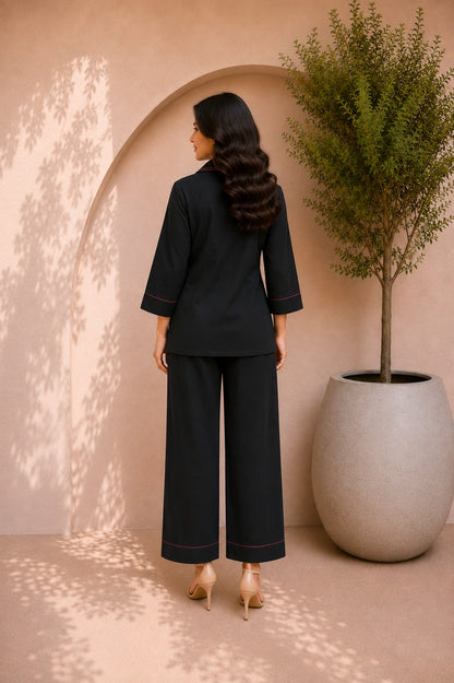 Slopi Tar Emboridery Cotton Co-Ord Set