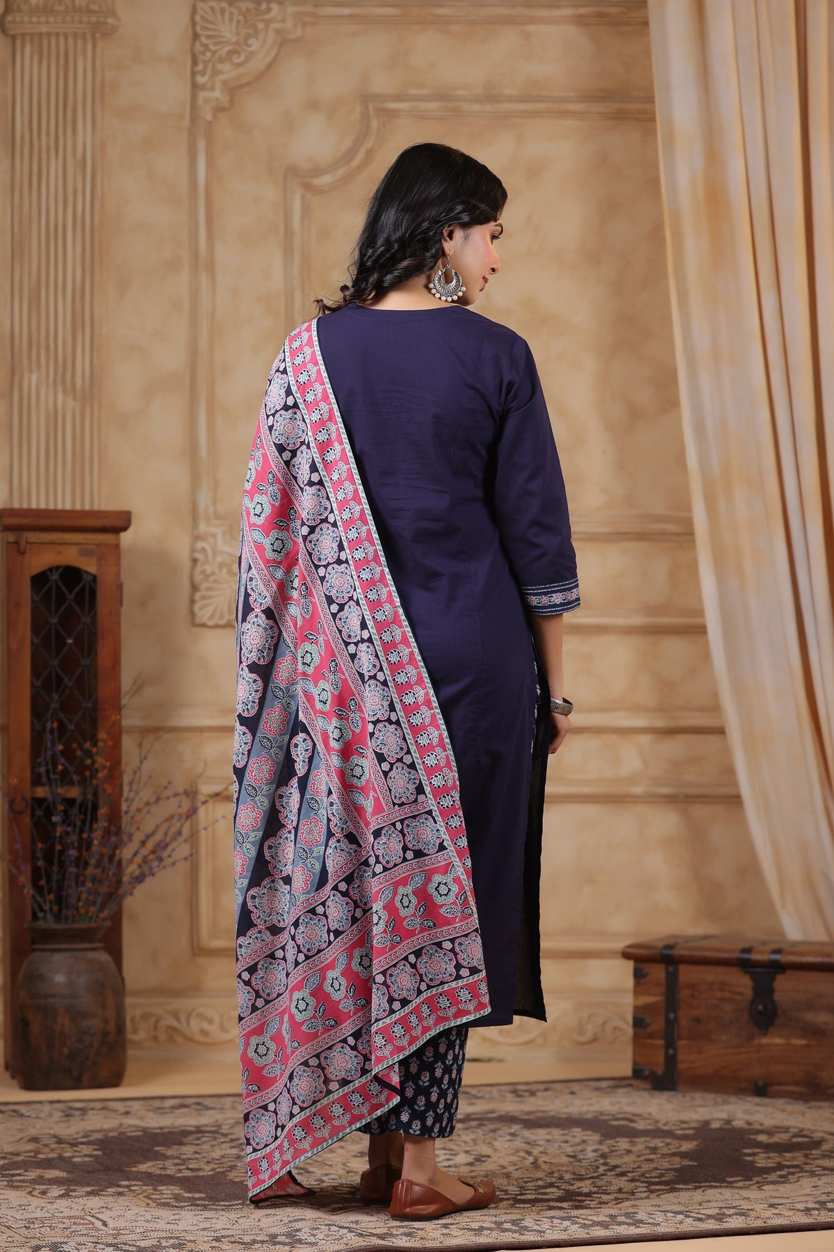 Hiya Indigo Cotton Suit Set