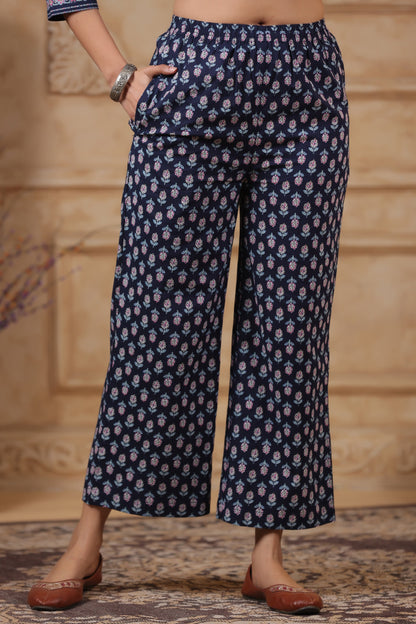 Hiya Indigo Cotton Suit Set